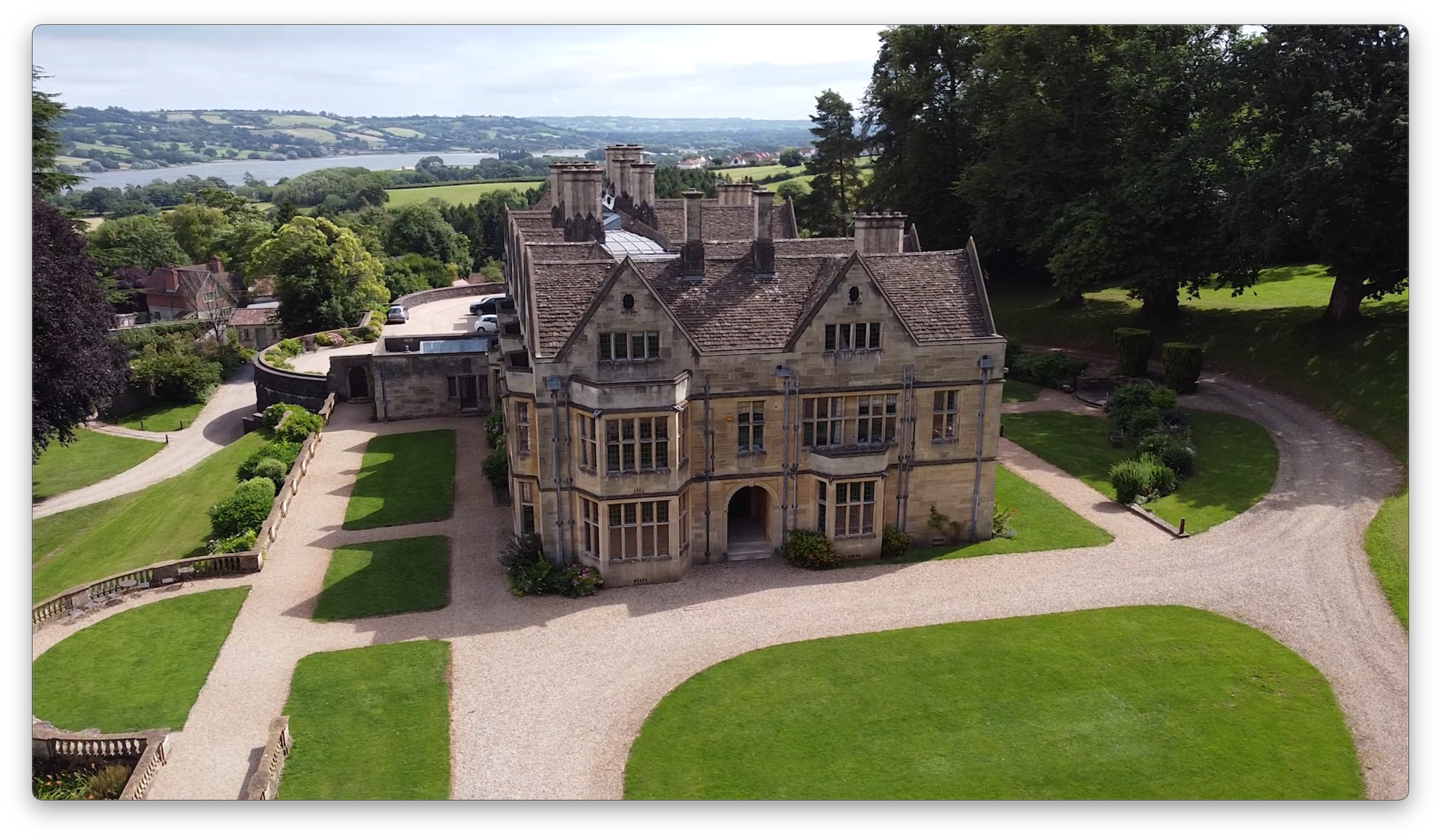 Arial view of a Wedding venue